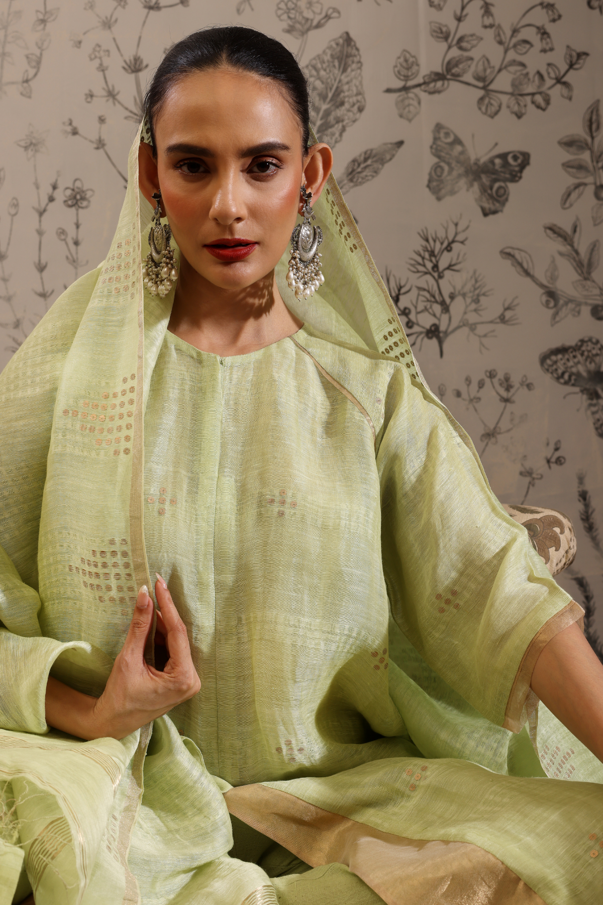 Piyusa - Kurta Set- Green