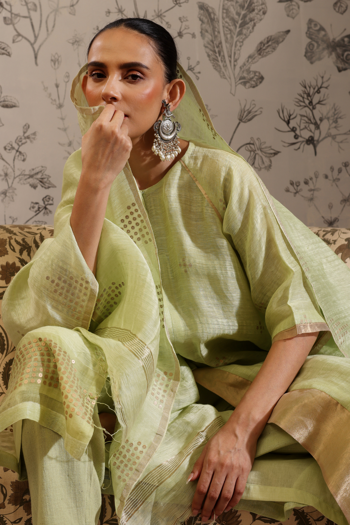 Piyusa - Kurta Set- Green