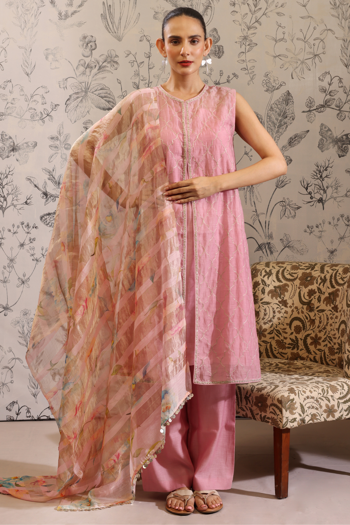 Makaranda - Kurta Set- Pink