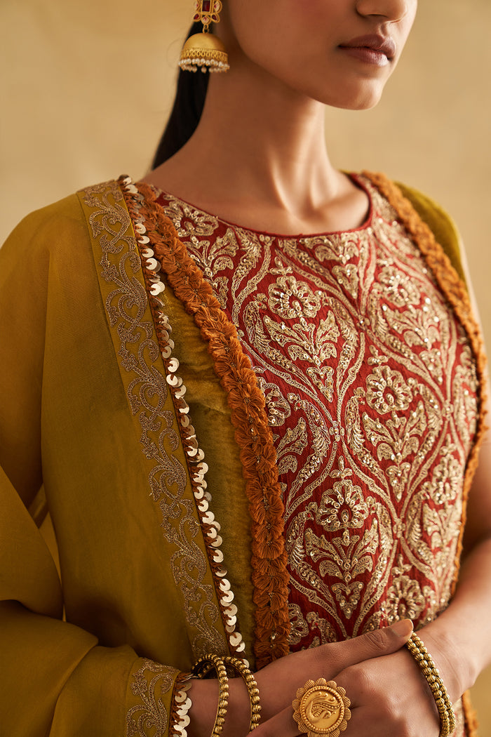 Amrapali Trend Premium Roman Shimmer Silk Kurta Lehenga Set for Women