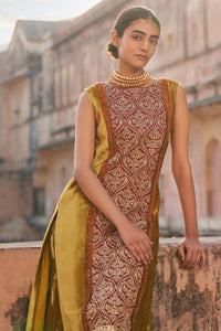 Amrapali Trend Premium Roman Shimmer Silk Kurta Lehenga Set for Women main image 1